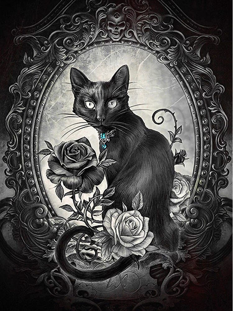 Amazello decoration 5D Diamond Painting Alchemy Cat