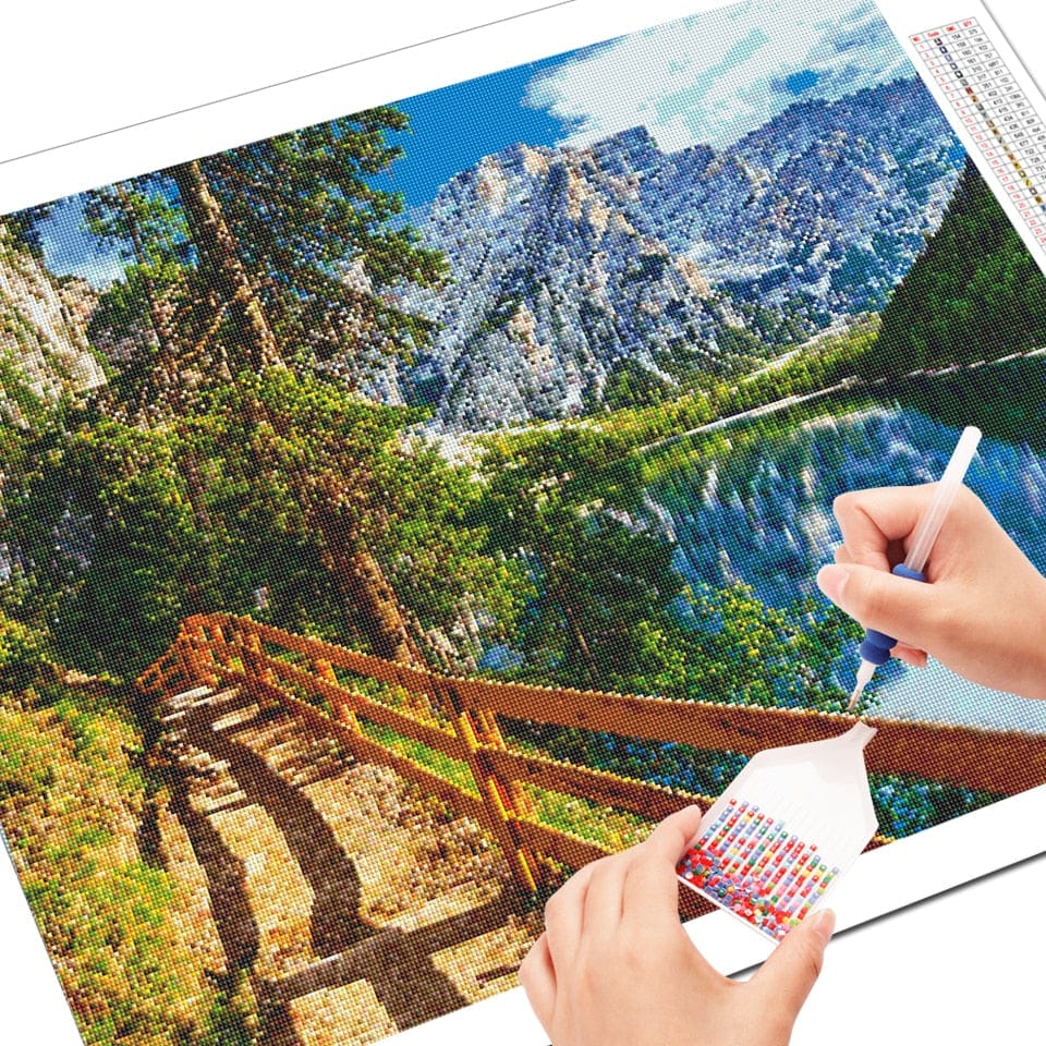 Amazello decoration 5D Diamond Painting Beautiful Mountain Landscape