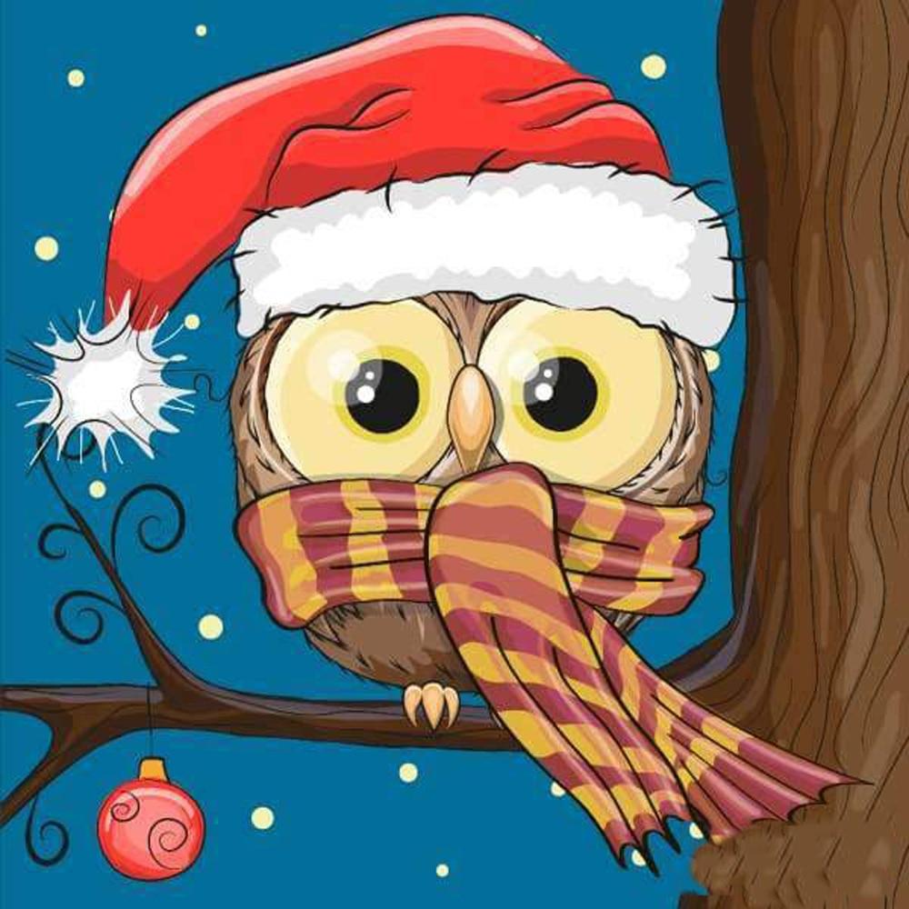 Amazello Arts & Crafts 5D Diamond Painting Christmas Owl