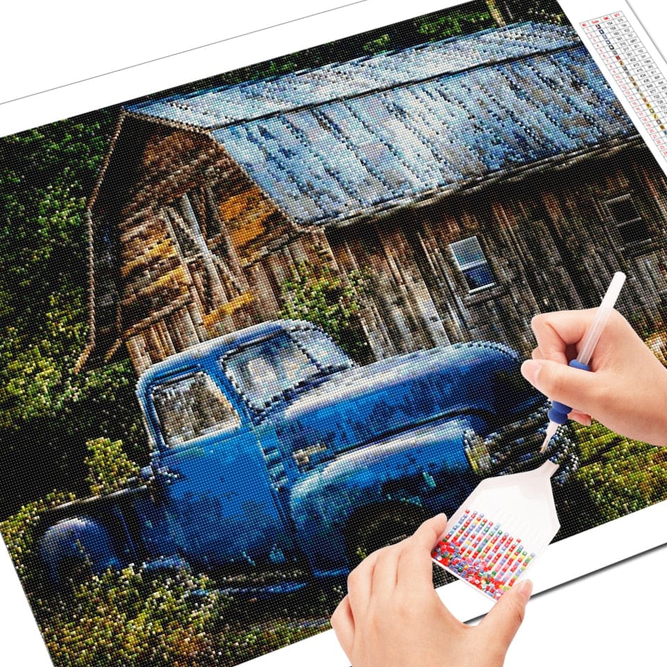 Amazello decoration 5D Diamond Painting Classic Truck