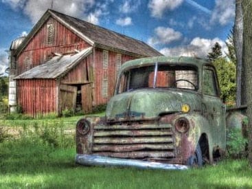 Amazello decoration 7154 / Square Drill 30x20cm 5D Diamond Painting Classic Truck