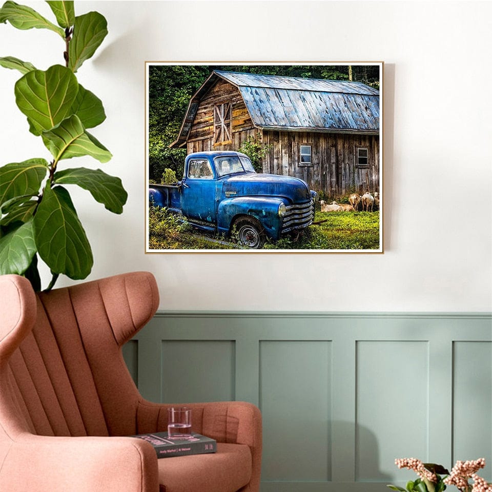 Amazello decoration 5D Diamond Painting Classic Truck