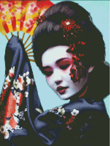 Amazello Arts & Crafts 30 x 30 5D Diamond Painting Custom Geisha Art