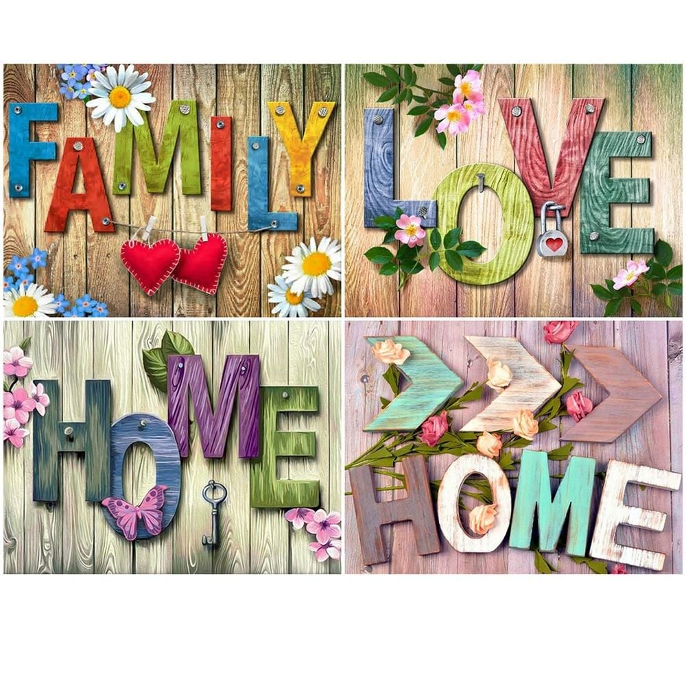 Amazello decoration 5D Diamond Painting Family and Home Signs