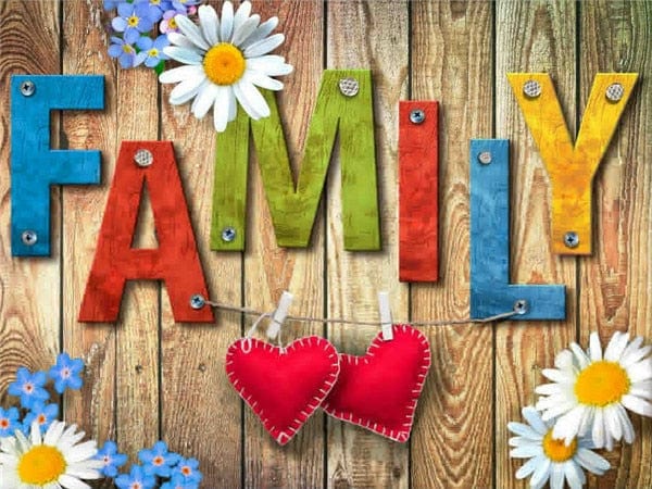 Amazello decoration 6591 / Round Drill 30x20cm 5D Diamond Painting Family and Home Signs