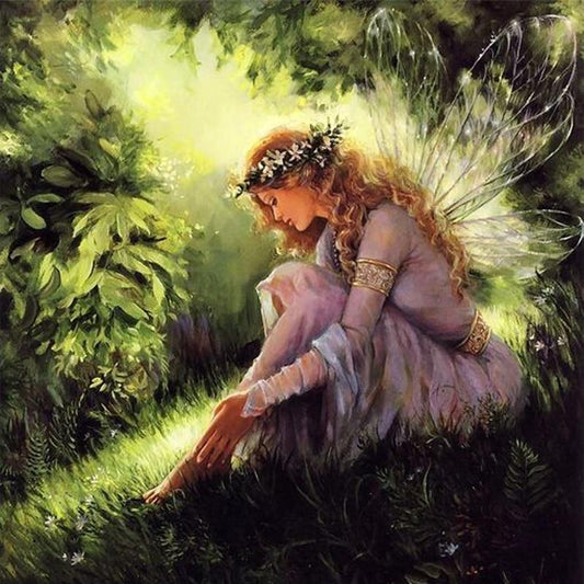 Amazello home decor 5D Diamond Painting Forest Fairy