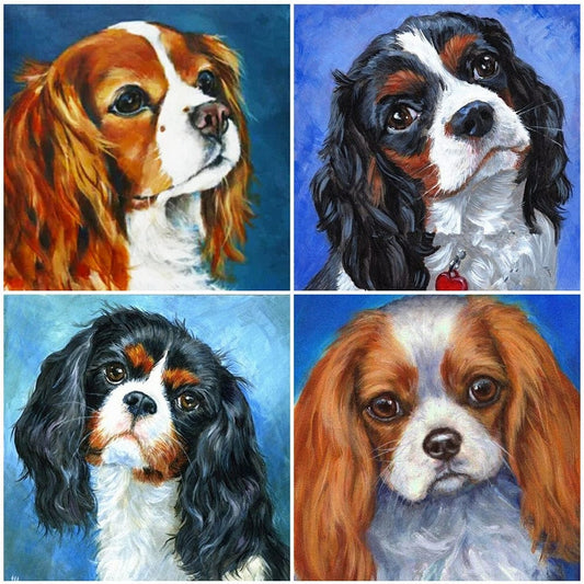 Amazello arts and crafts kit 5D Diamond Painting King Charles Spaniel