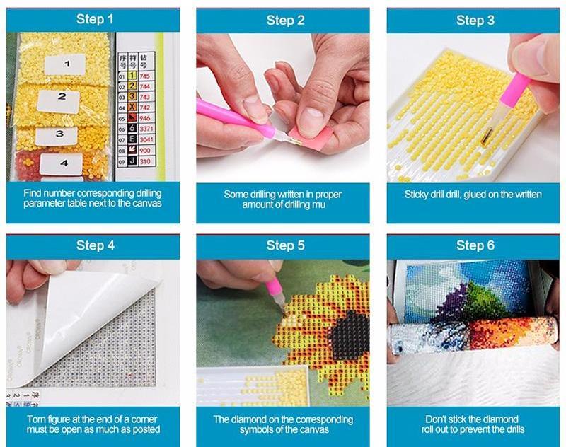 Amazello home decor 5D Diamond Painting Kitchen Flowers