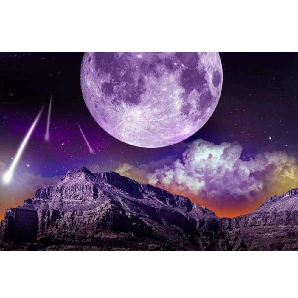 Amazello home decor 5D Diamond Painting Mysterious Moon Meteor