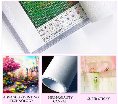 Amazello home decor 5D Diamond Painting Peony and Rose and Chrysanthenum