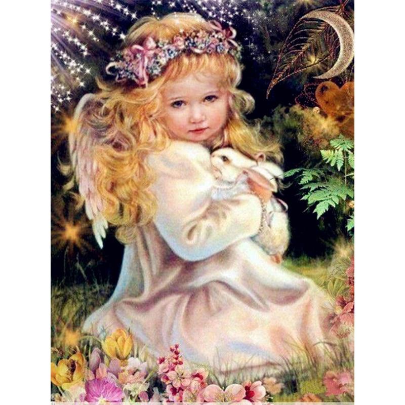 Amazello 5D Diamond Painting Praying Angel Child