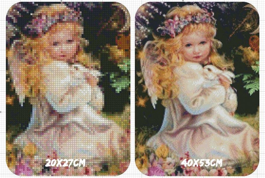 Amazello 5D Diamond Painting Praying Angel Child