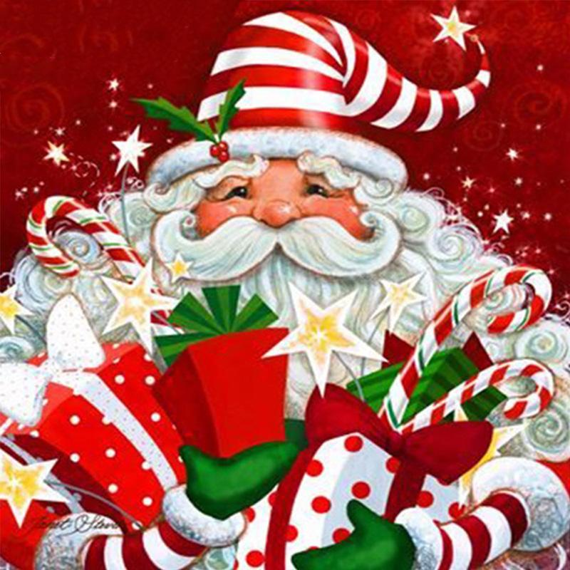 Amazello home decor 5D Diamond Painting Santa Claus and Gifts