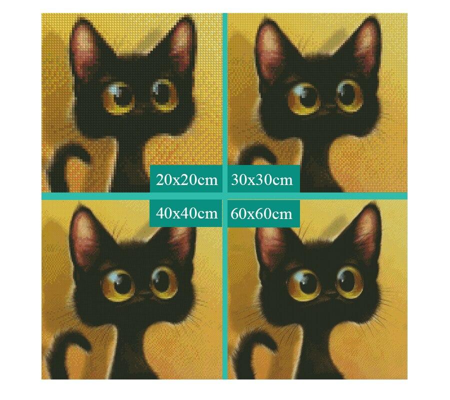 Amazello home decor 5D Diamond Painting Scared Cat