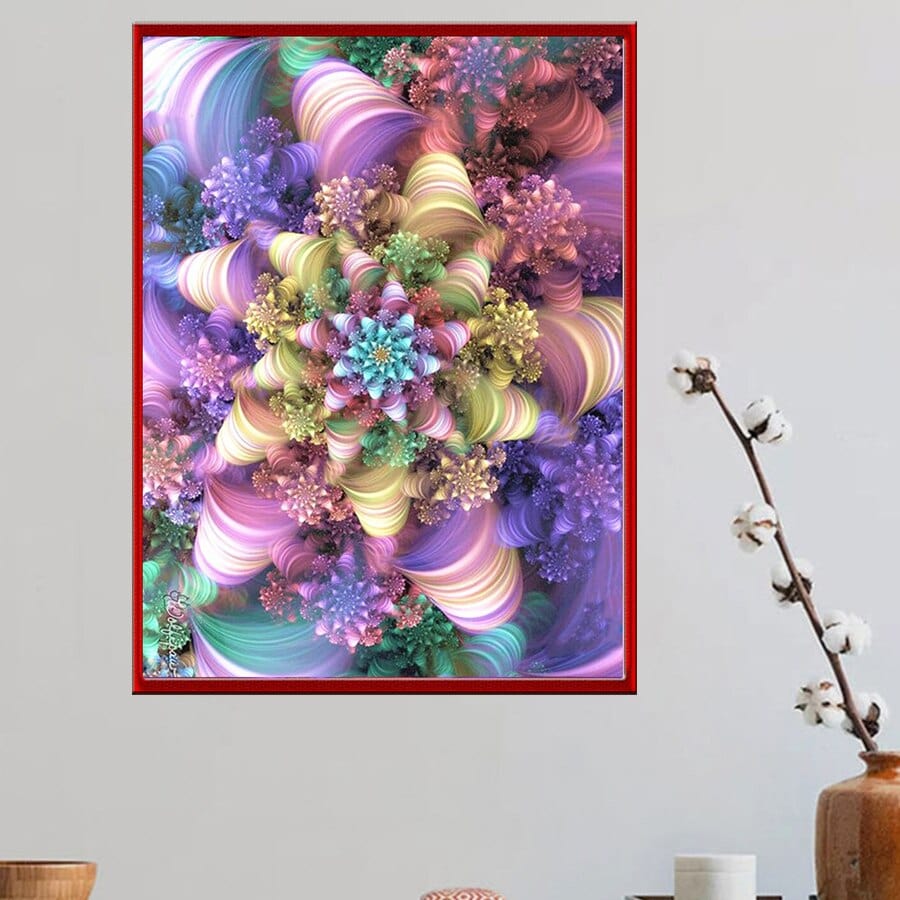 Amazello decoration 5D Diamond Painting Star of Swirls Abstract