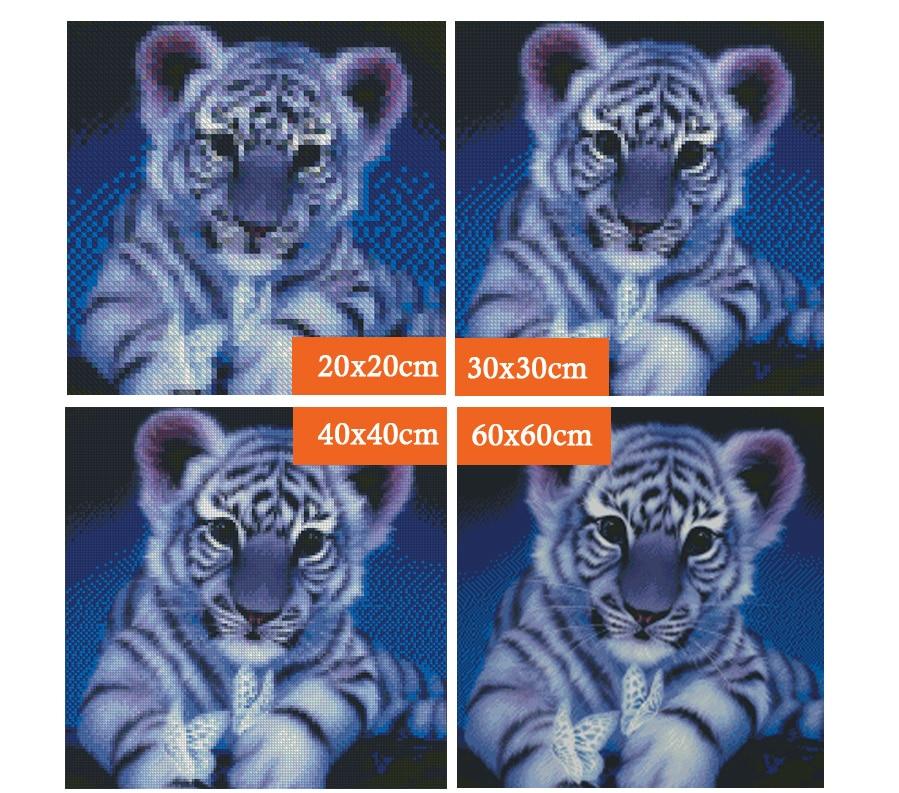 Amazello home decor 5D Diamond Painting Tiger and Butterfly