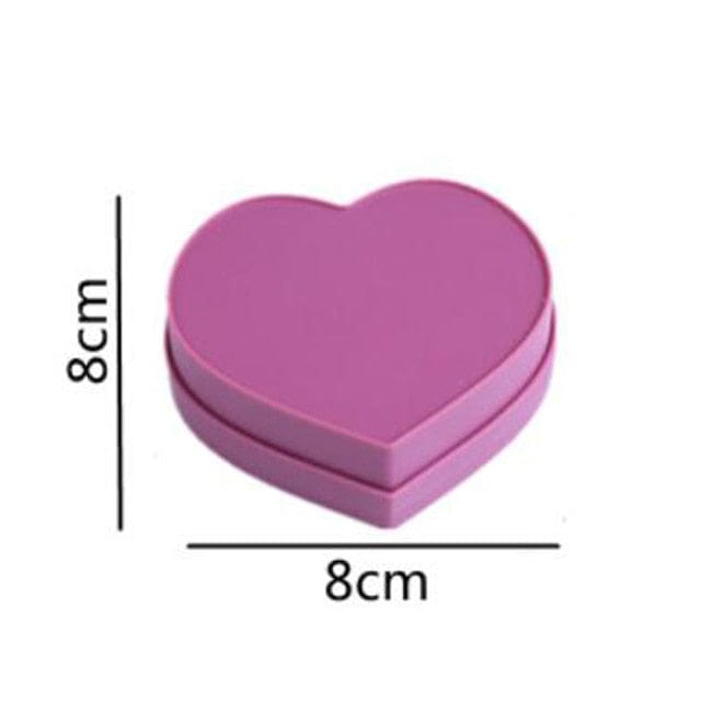 Amazello accessories Purple 5D Diamond Painting Tool Heart-Shaped Diamond Tray Box large-Capacity