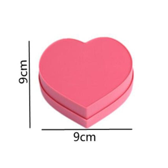 Amazello accessories Red 5D Diamond Painting Tool Heart-Shaped Diamond Tray Box large-Capacity