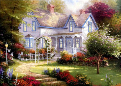 Amazello home decor A / 20x27cm 5D Diamond Painting Victorian Homes