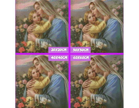 Amazello home decor 5D Diamond Painting Virgin and Child
