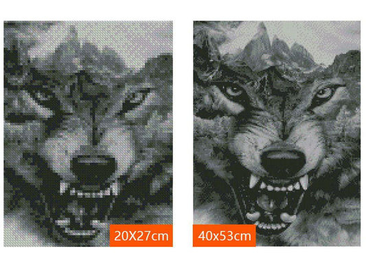 Amazello home decor 5D Diamond Painting Wild Wolf