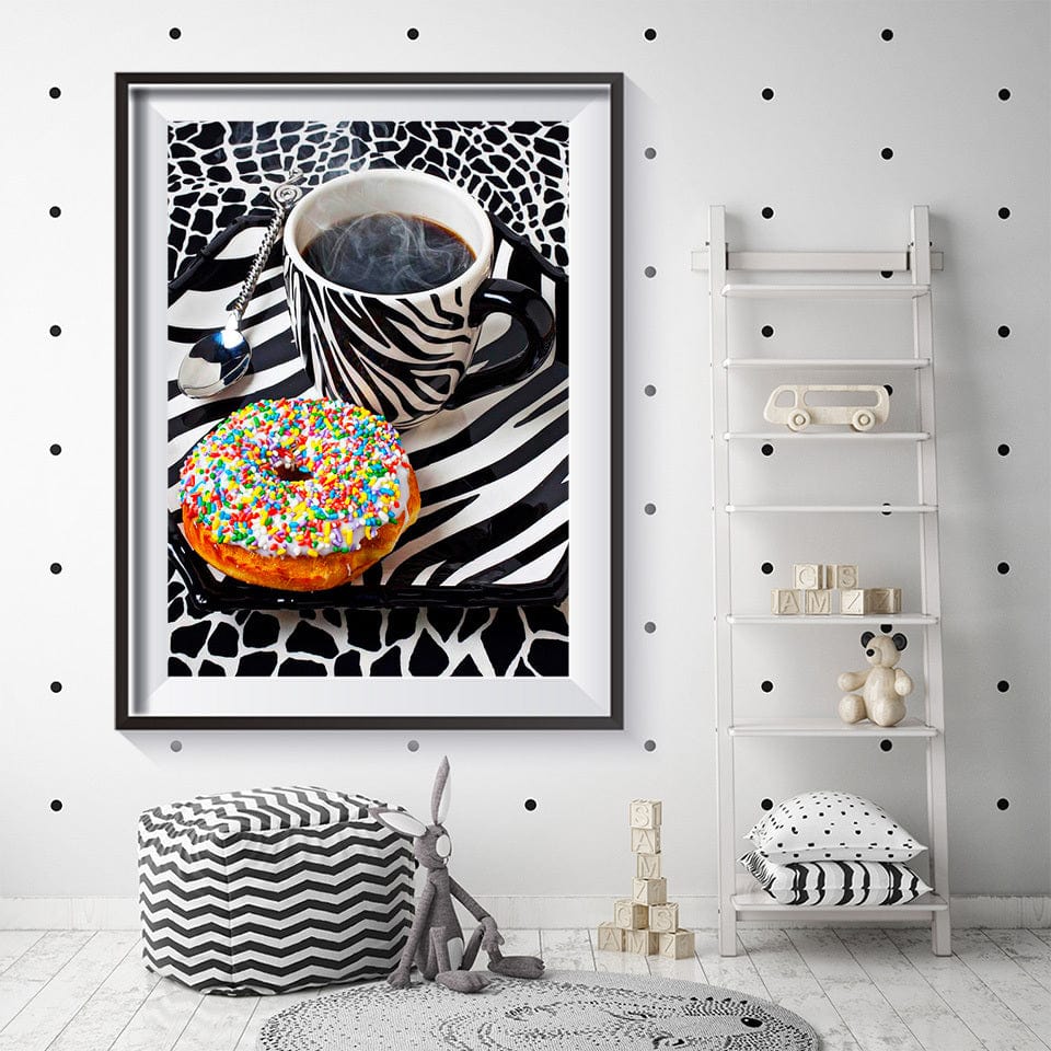 Amazello 5D Diamond Painting Zebra Stripes Breakfast