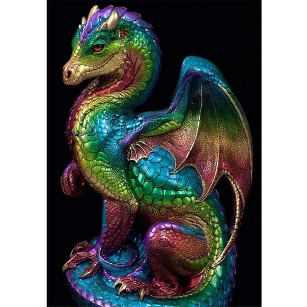 5D Diamond Painting Rainbow Dragon