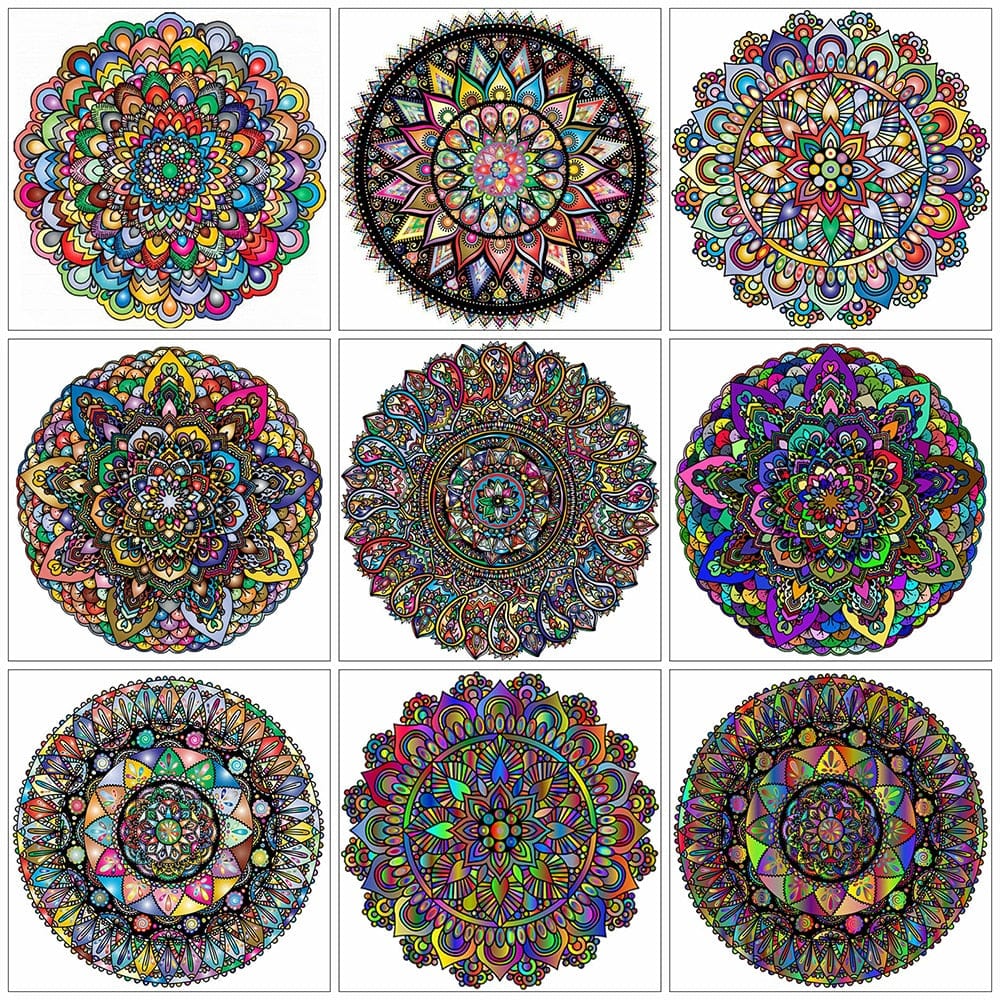 Amazello arts and crafts kit 5D Diamond Painting Mandala Mini Collection