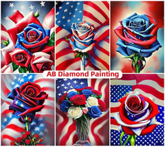 AB Diamond Painting Patriotic Rose Mini Collection