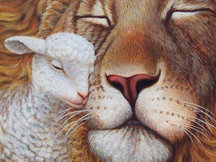 5D Diamond Painting Lion and The Lamb