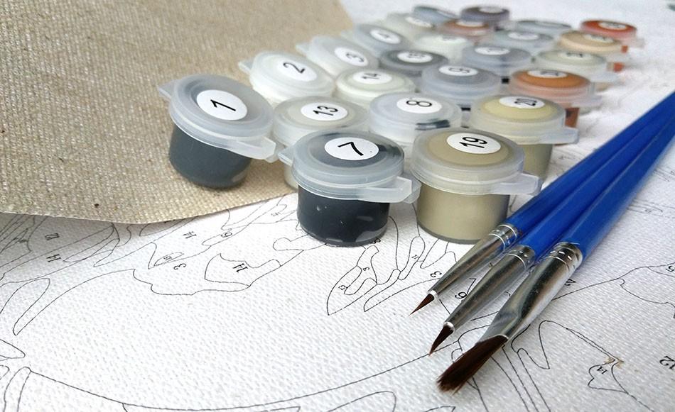 Amazello home decor Paint by Numbers Cycling