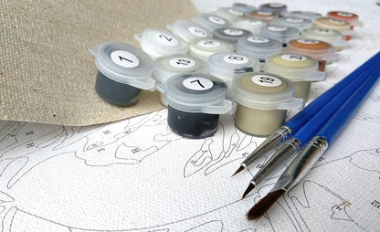 Amazello home decor Paint by Numbers Cycling