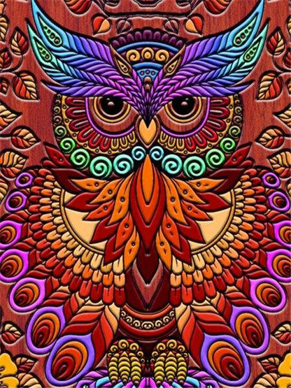Amazello decoration SZHC4-4341 / 40x50cm No Frame Paint by Numbers Owl Mini Collection