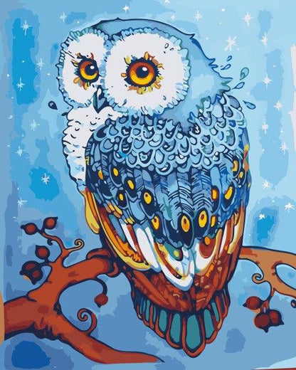 Amazello decoration SZHC4-4326 / 40x50cm No Frame Paint by Numbers Owl Mini Collection