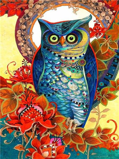 Amazello decoration SZHC4-4333 / 40x50cm No Frame Paint by Numbers Owl Mini Collection