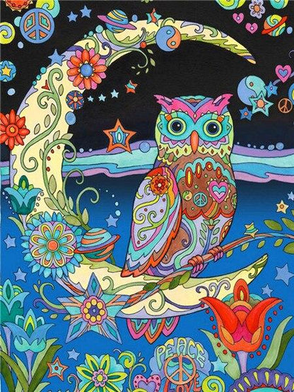 Amazello decoration SZHC4-4347 / 40x50cm No Frame Paint by Numbers Owl Mini Collection
