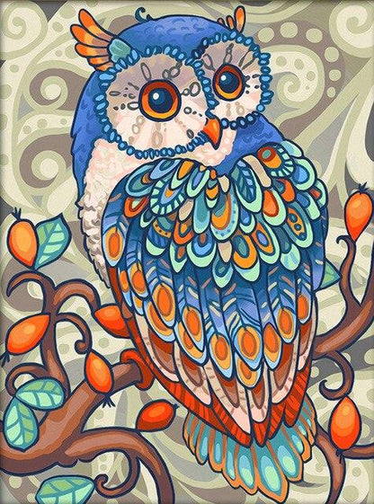 Amazello decoration SZHC4-4330 / 40x50cm No Frame Paint by Numbers Owl Mini Collection