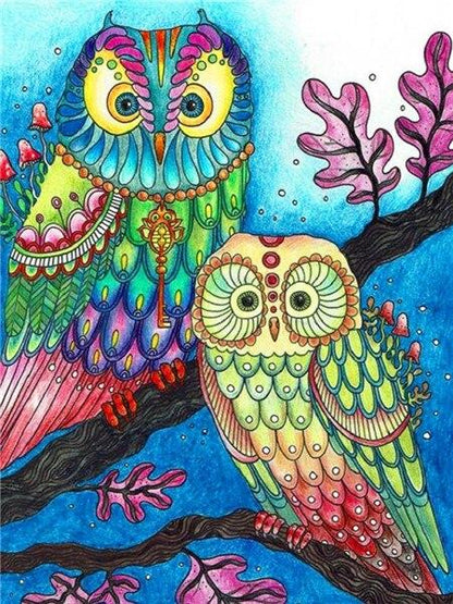 Amazello decoration SZHC4-4345 / 40x50cm No Frame Paint by Numbers Owl Mini Collection