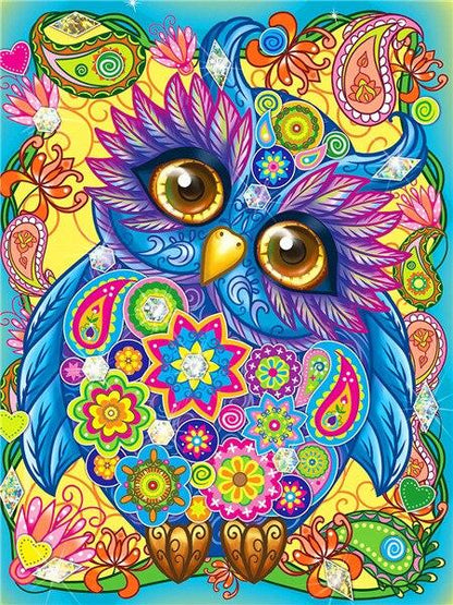 Amazello decoration SZHC4-4337 / 40x50cm No Frame Paint by Numbers Owl Mini Collection