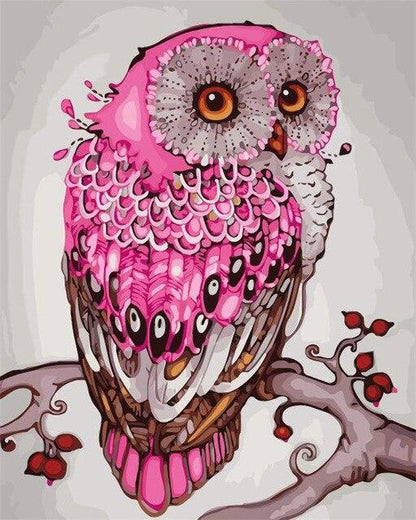 Amazello decoration SZHC4-4329 / 40x50cm No Frame Paint by Numbers Owl Mini Collection