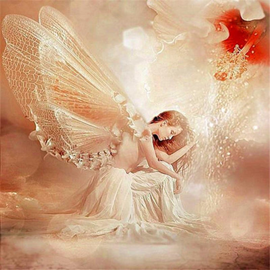 Amazello home decor 5D Diamond Painting Flower Fairy