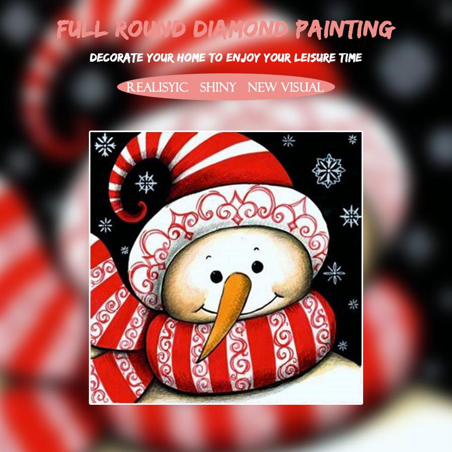 Amazello home decor 5D Diamond Painting Snowman Scarf