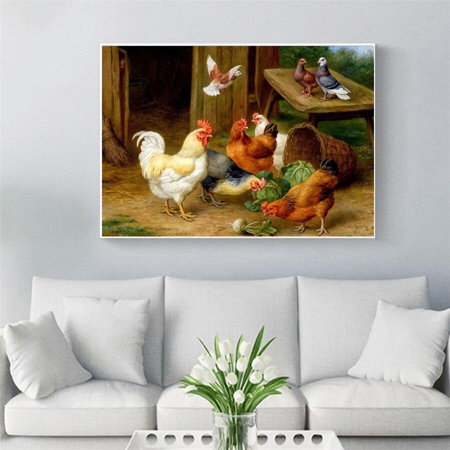 5D Diamond Painting Roosters **round drill only**