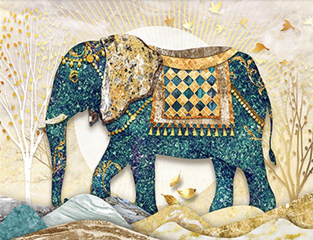 Amazello home decor 5D Diamond Painting European Elephant