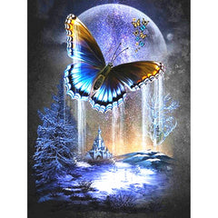 5D Diamond Painting Beautiful Butterfly in the Moonlight
