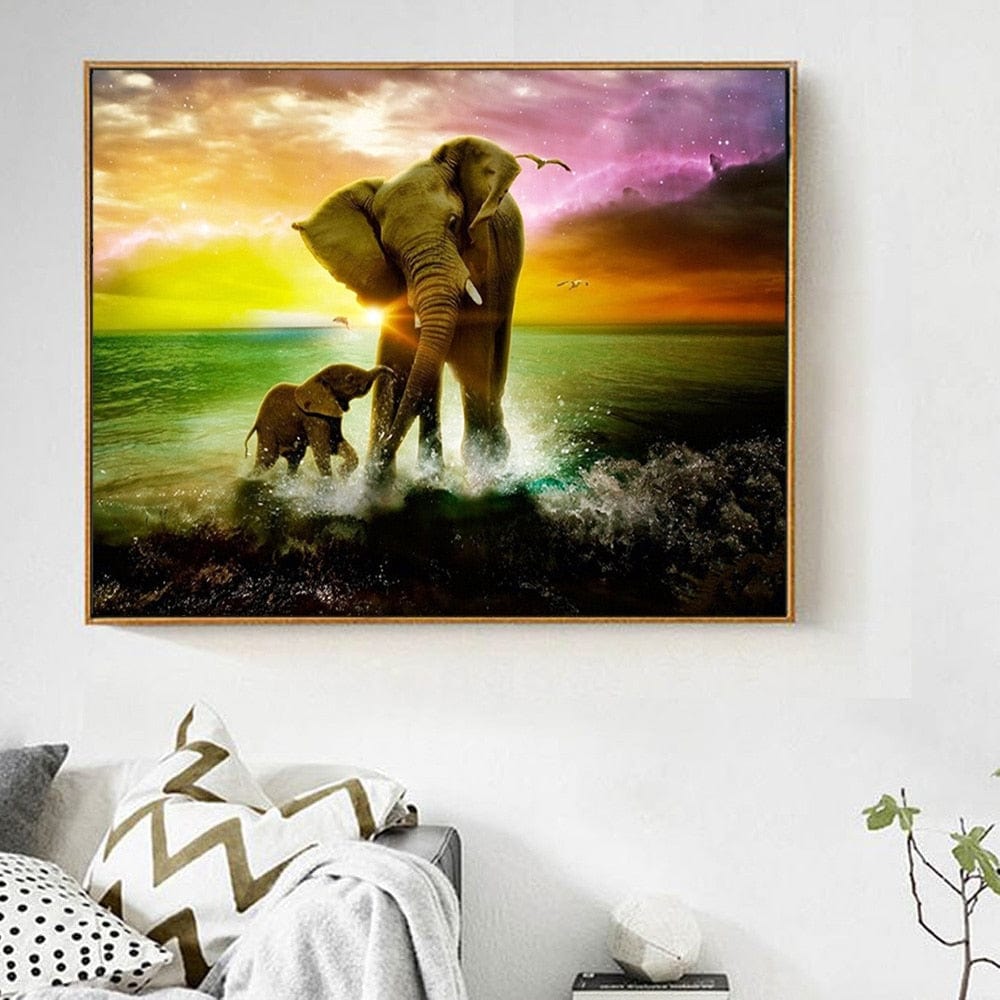 Amazello decoration 5D Diamond Painting Elephant Mini Collection