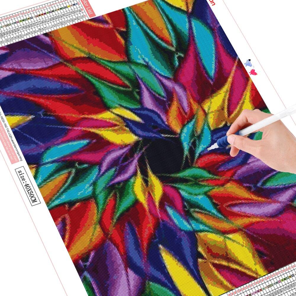 Amazello decoration 5D Diamond Painting Rainbow Flower