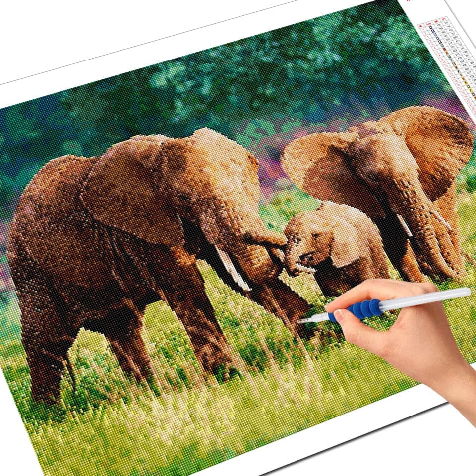 Amazello decoration 5D Diamond Painting Elephant Mini Collection