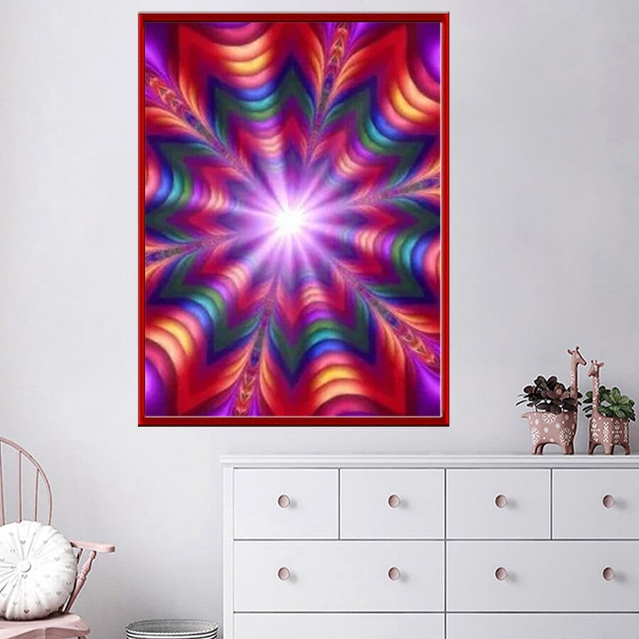 Amazello decoration 5D Diamond Painting Rainbow Star Abstract ** Round Drills Only**