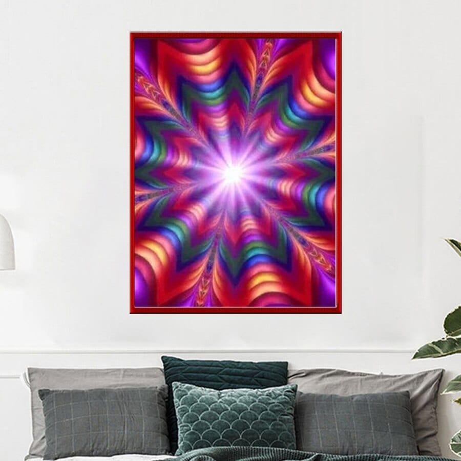 Amazello decoration 5D Diamond Painting Rainbow Star Abstract ** Round Drills Only**